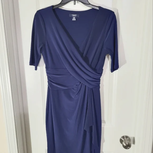 Chaps | Dresses | Faux Wrap Dress Mid Sleeve With Knee Length Pencil Skirt | Poshmark Chaps | Dresses | Faux Wrap Dress Mid Sleeve With Knee Length Pencil Skirt | Poshmark